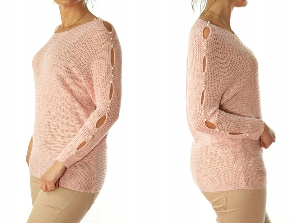 

Luźny sweter oversize rozcięty rękaw kolory 1130#U