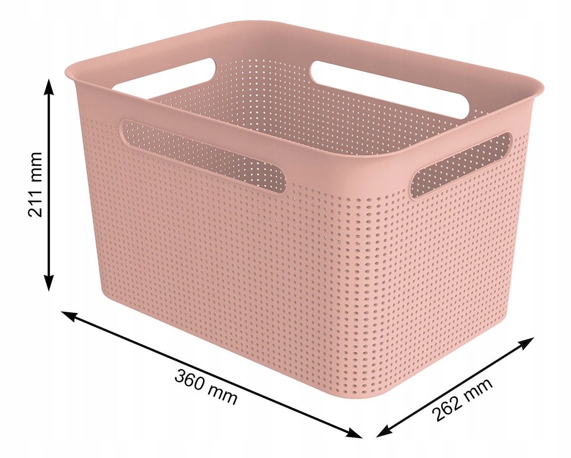 ROTHO, koszyk, organizer BRISEN 16 L - różowy EAN (GTIN) 7610859240941