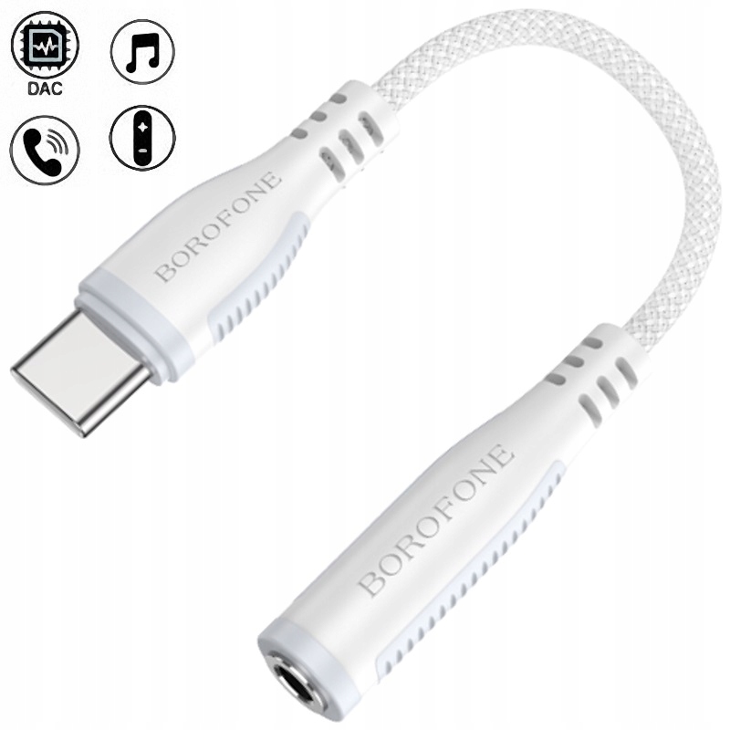 BV15 Adapter audio AUX Jack 3.5mm + USB Type-C DAC