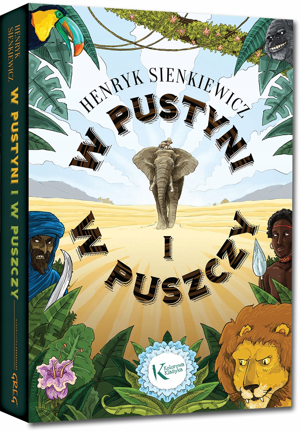 

W Pustyni I W Puszczy ilustracje duża czcionka ktw
