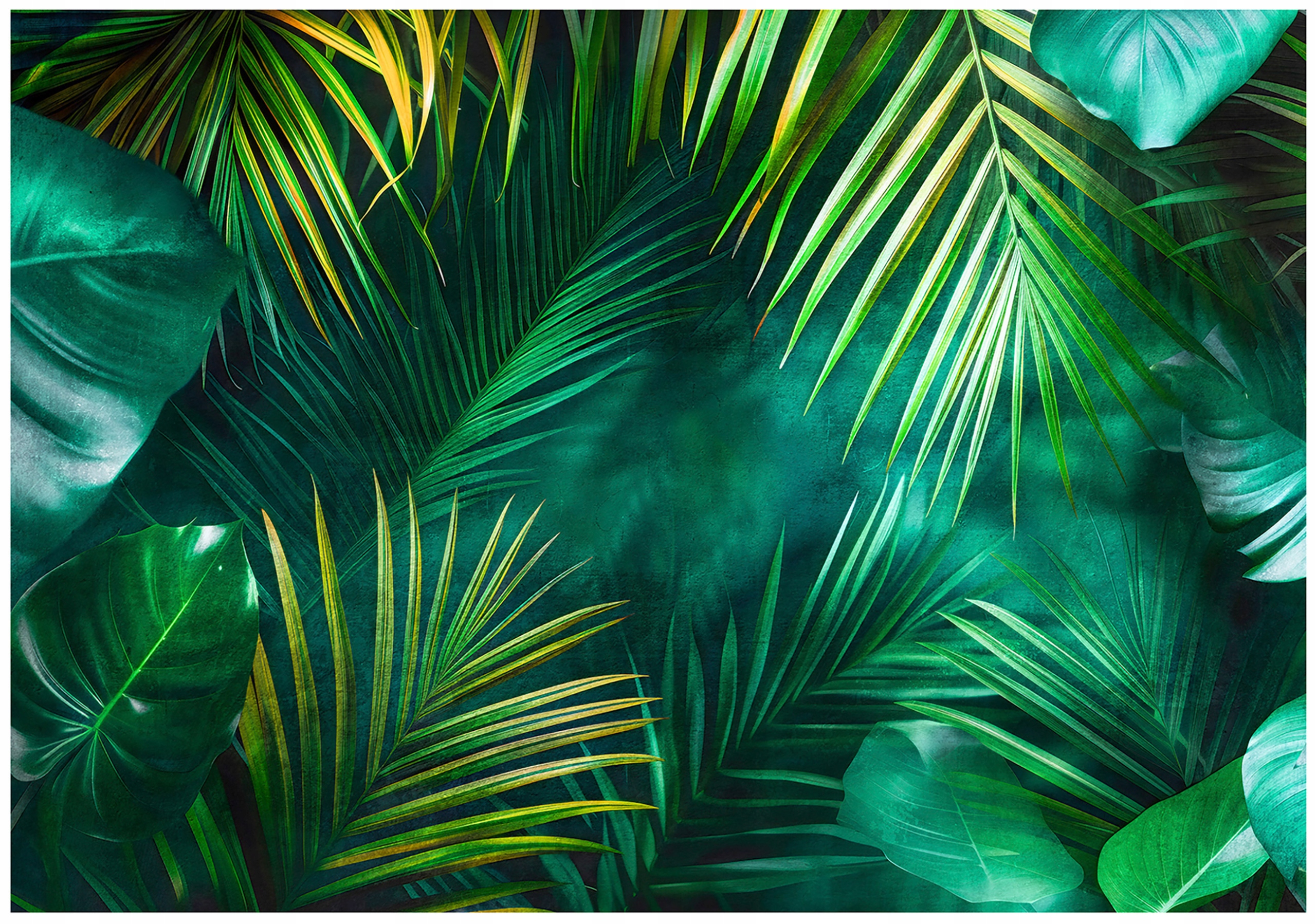 Vinylová Tapeta Na Flizeline Listy Abstrakcia Zelená Džungľa 416x254