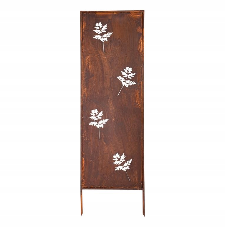 Zahradní Panel Květiny Cnc 160 X 50 Rezavá Brána Volně Stojící Corten Květina