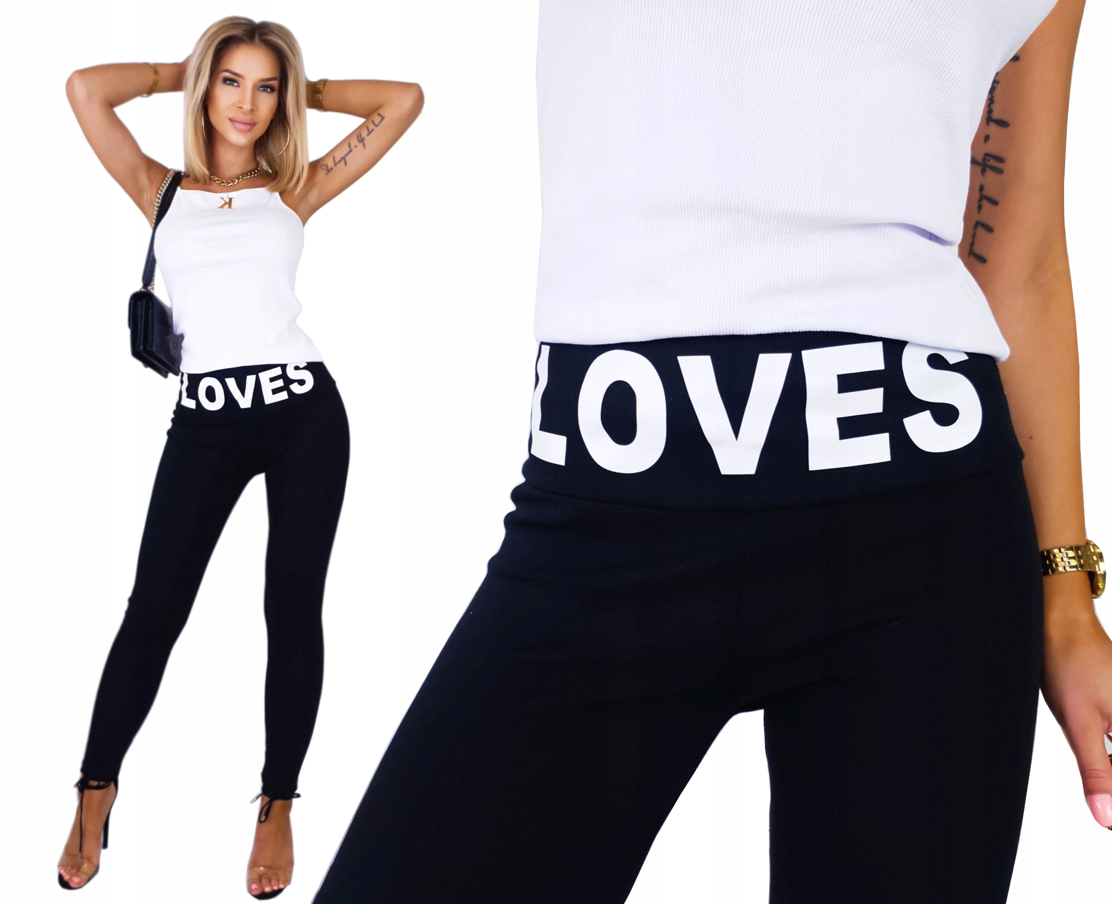 

Legginsy Dresowe Spodnie Super Wygodne Napis Loves