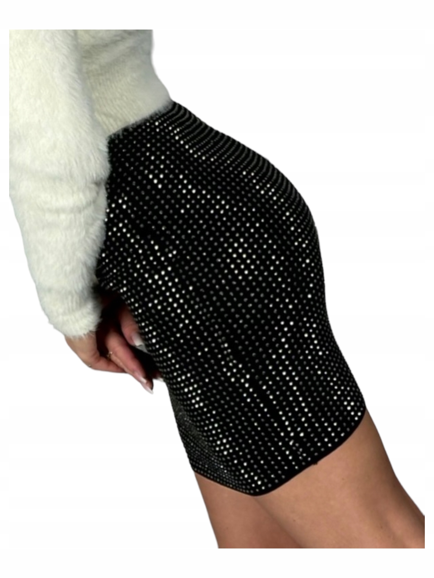 Šatonové Růže Mini Sukně S Kamienkami, Přizpůsobená, Lesklá, Velikost S/m