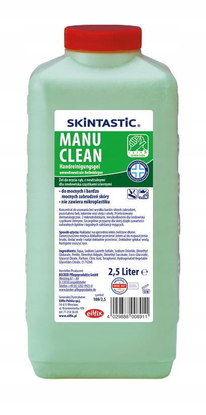 

Żel do mycia rąk Eilfix Manu Clean 2,5l suche ręce