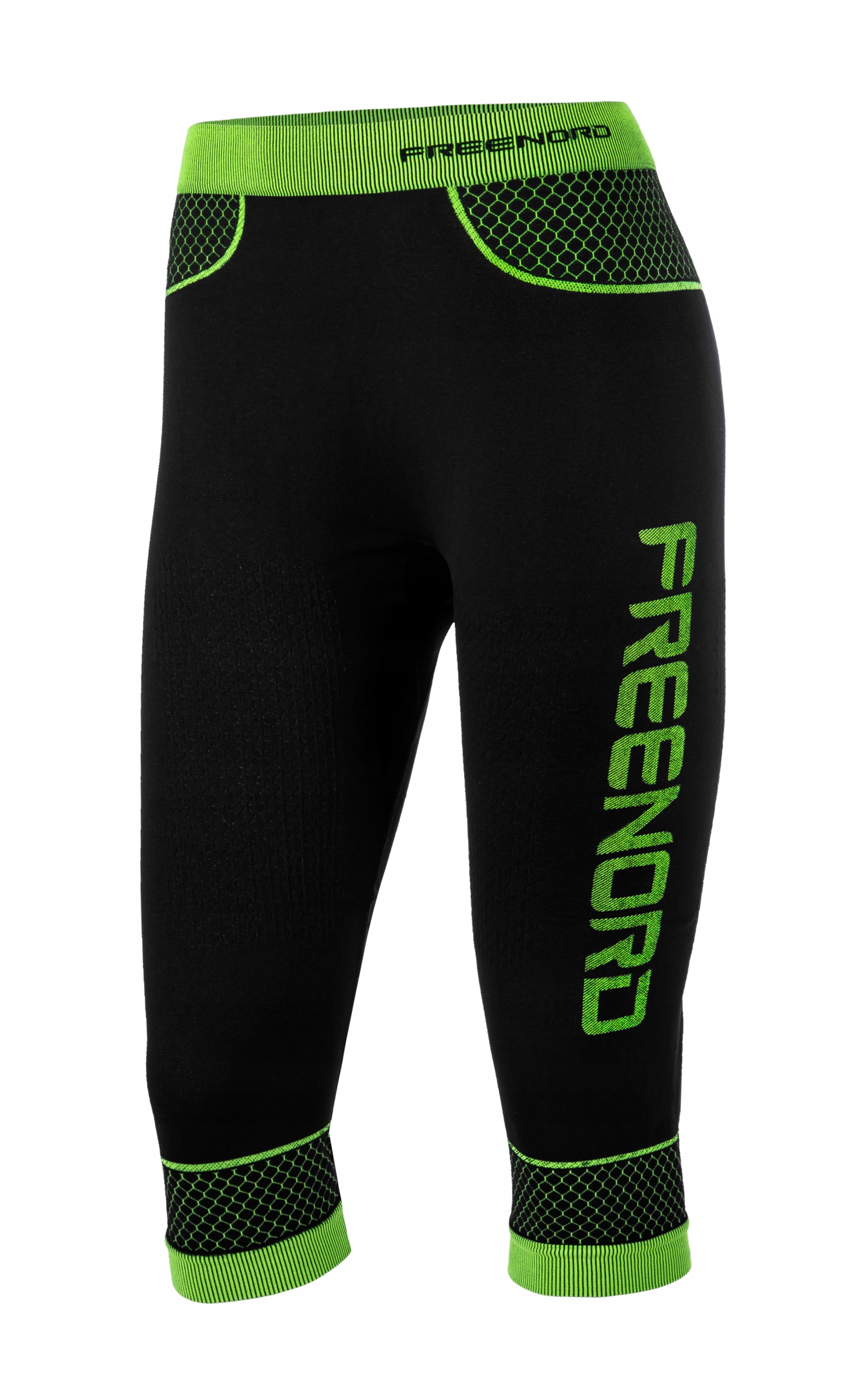 Spodnie damskie 3/4  FITTECH ACTIVE kolor limonkowy XL