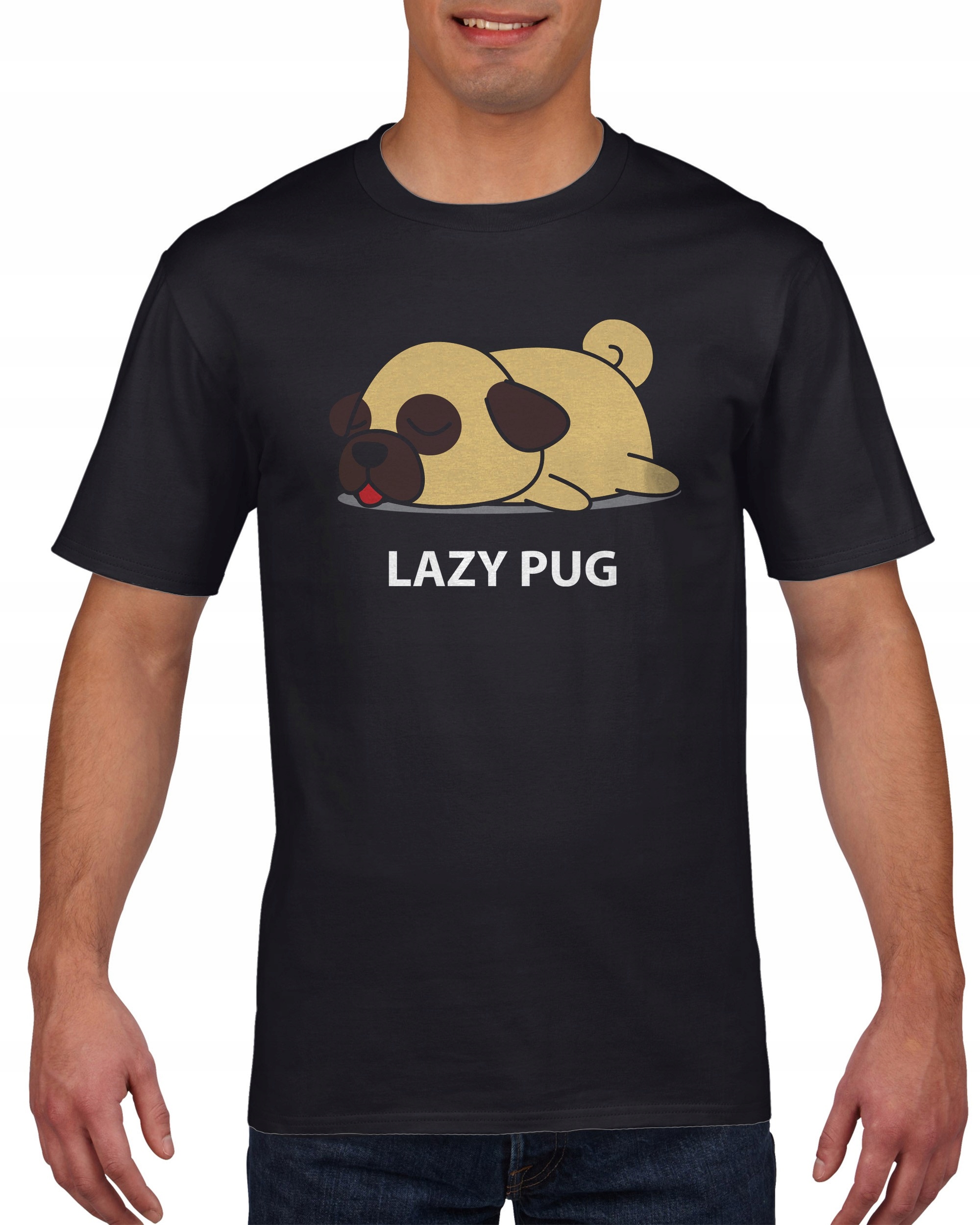 

Koszulka męska Leniwy Mops c L