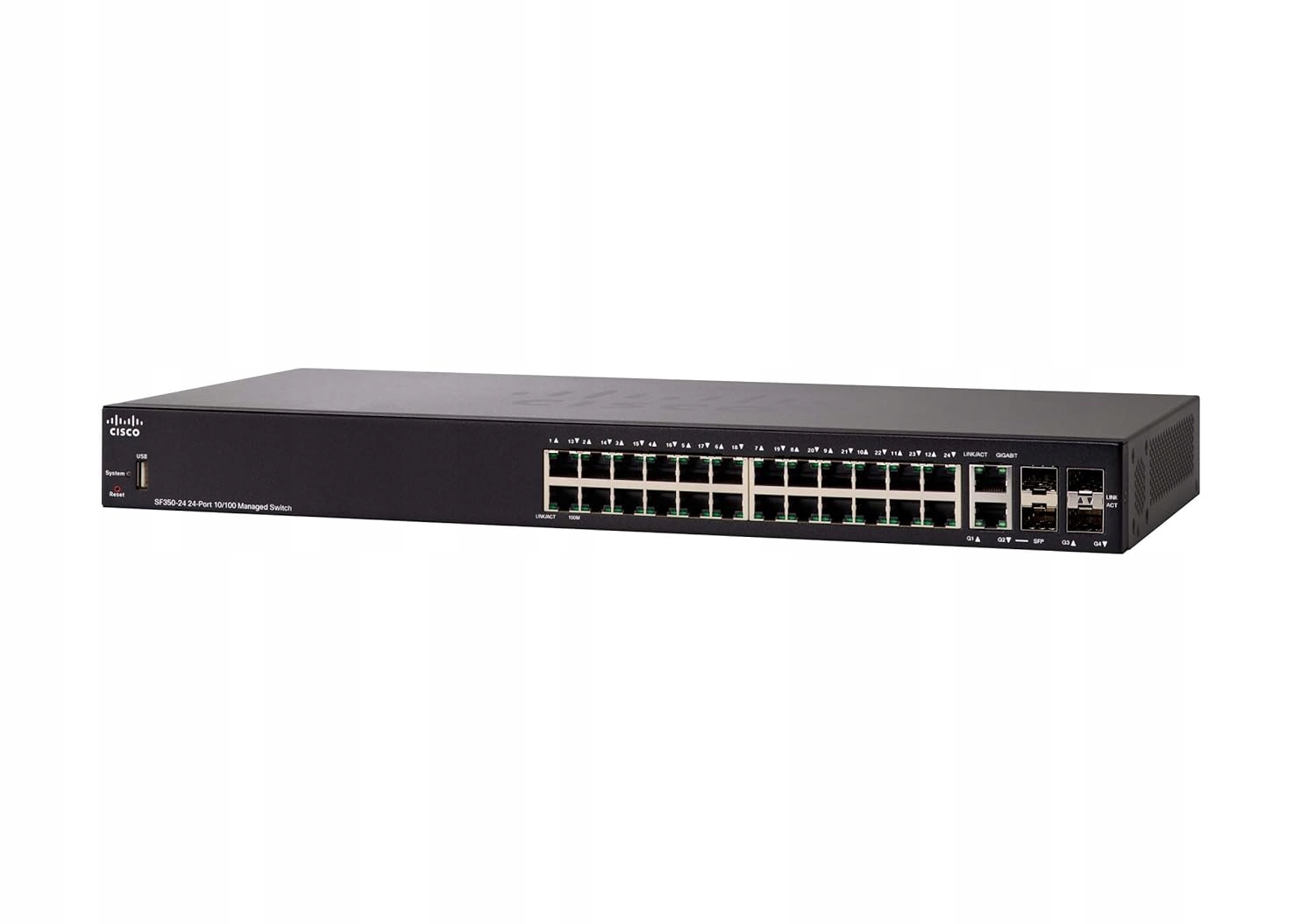 Switch Cisco SF350-24 24-porty 10/100 2 porty combo Gigabit Ethernet