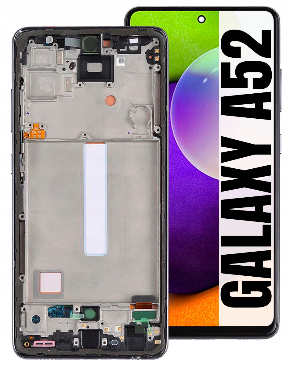 Displej Pro Samsung Galaxy A52 Plná Velikost 6,5" Oled Obrazovka Rámeček