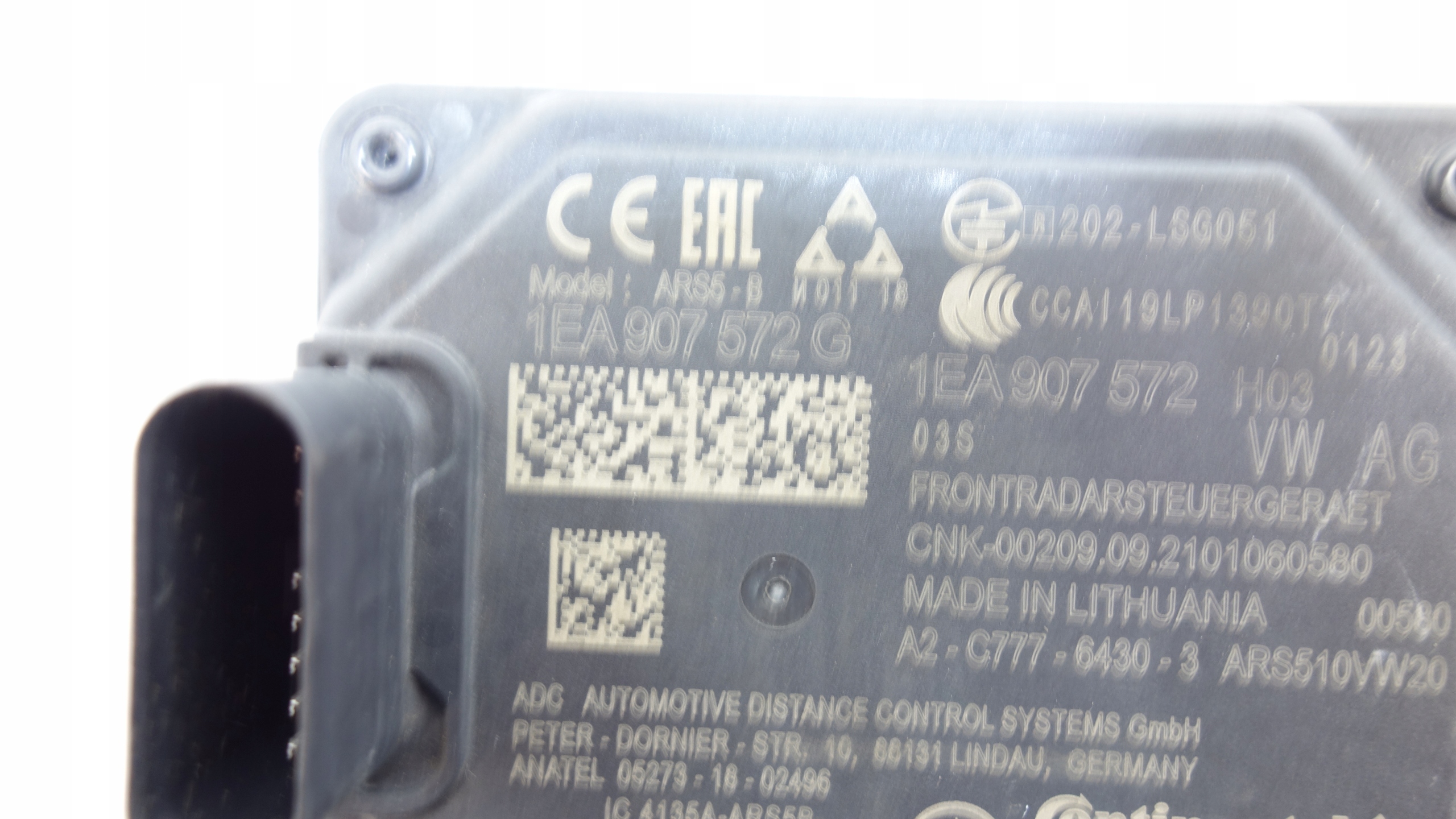 RADAR DISTRONIC SENSOR ACC VOLKSWAGEN ID.3 2019- 1EA907572G
