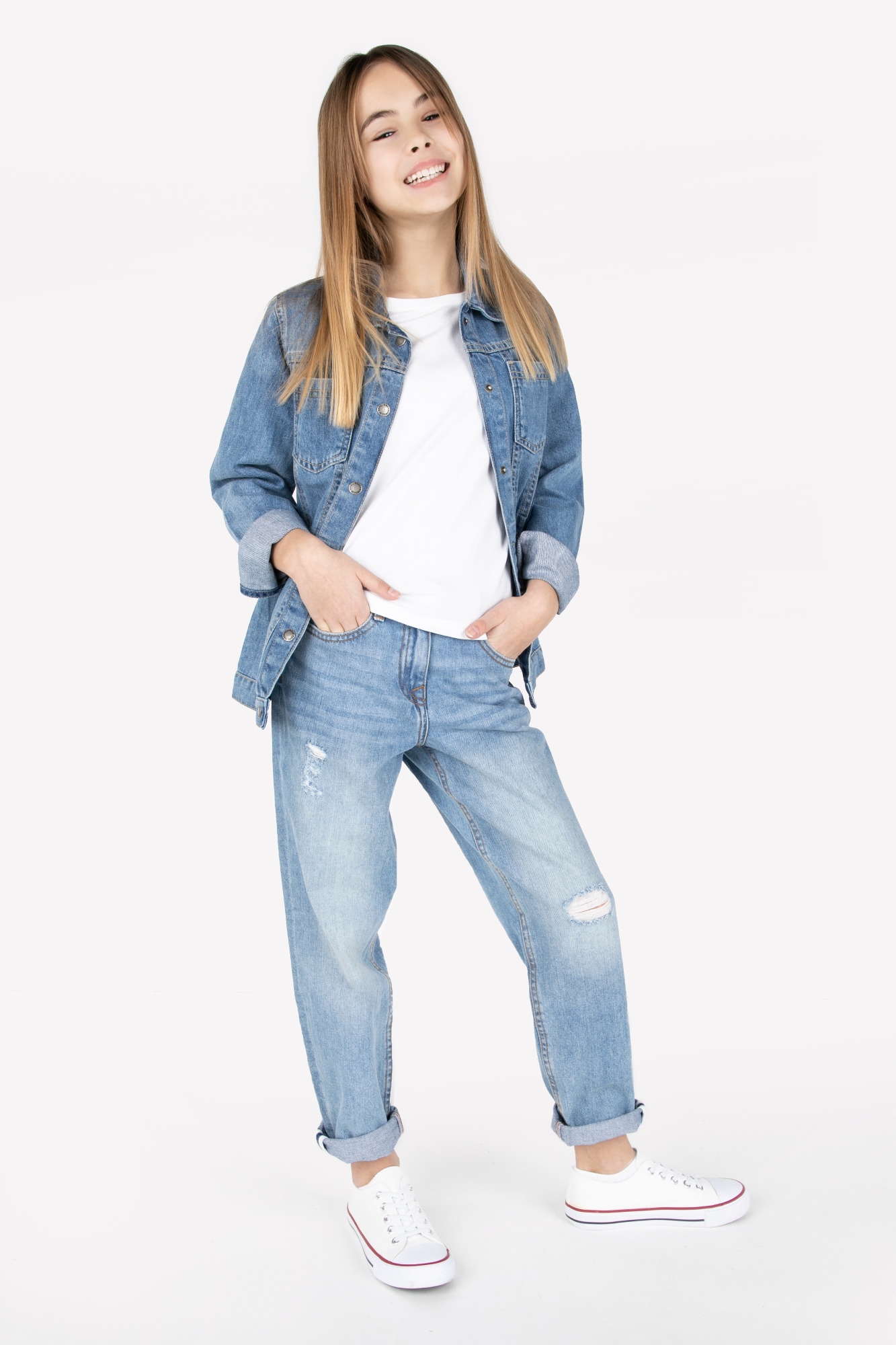 Dievčenské džínsové nohavice 158 Coccodrillo