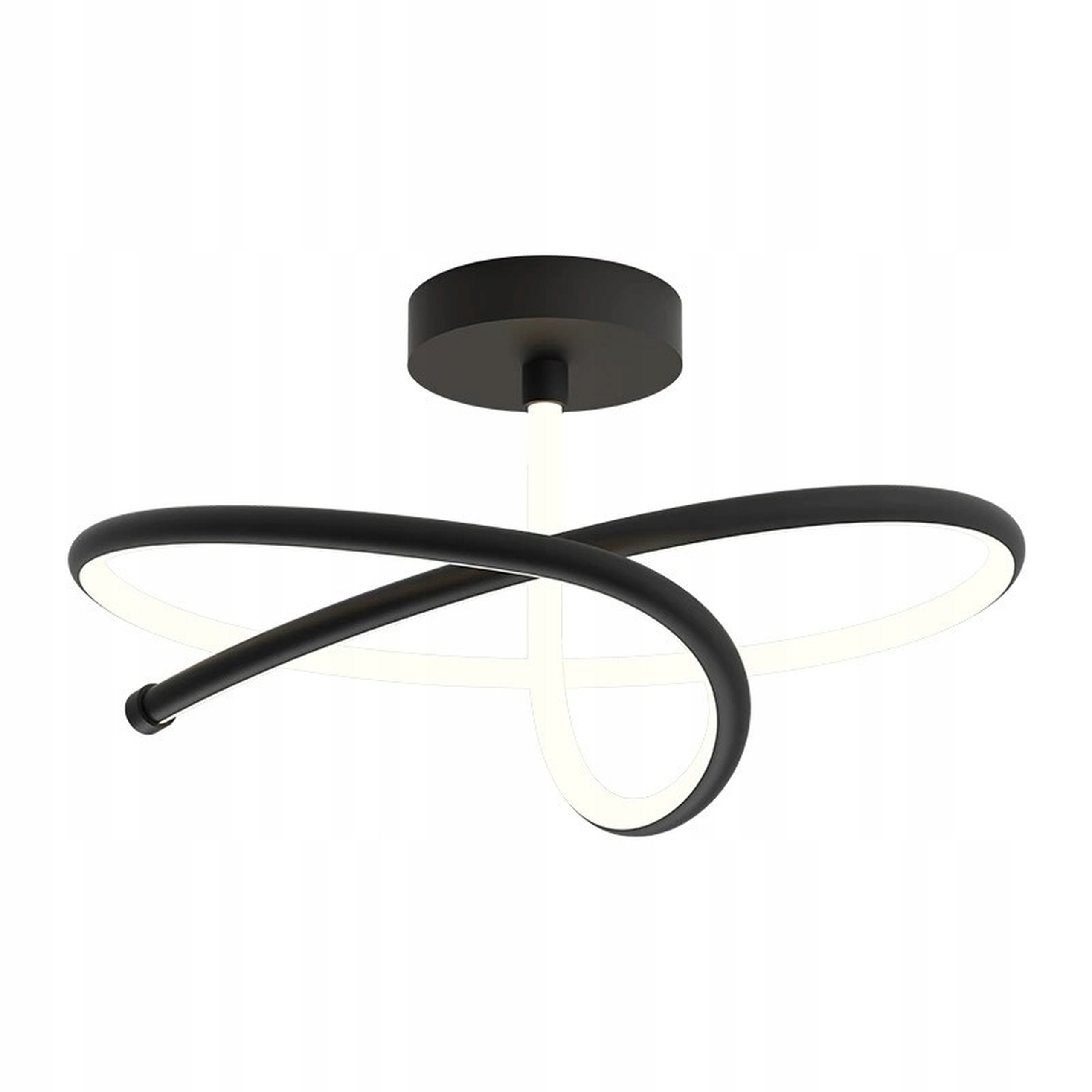 Czarna Lampa Sufitowa Led Do Salonu Kolor Neutralny Loft Nowoczesna Wstęga