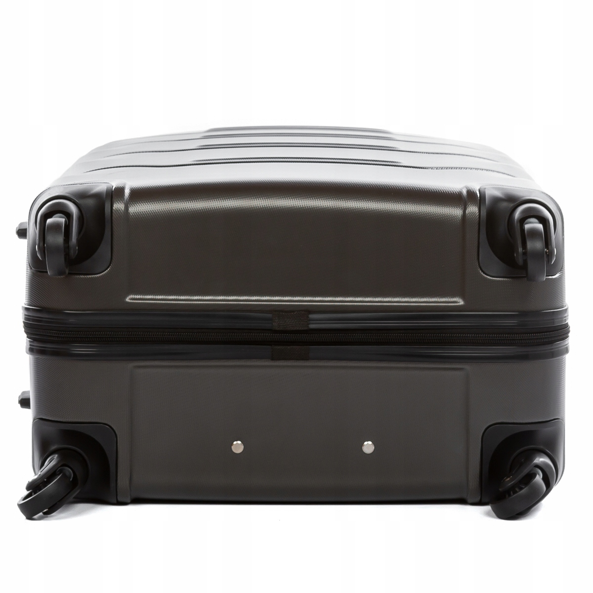 Duża walizka podróżna VEZZE z ABS-u trapez SREBRNA Materiał dominujący ABS