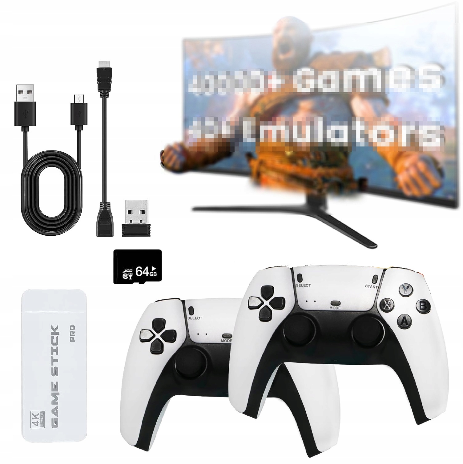 Televizní Hra Retro Konzole 64GB 20000 Videohry Emulátor 2 Pady Hdmi
