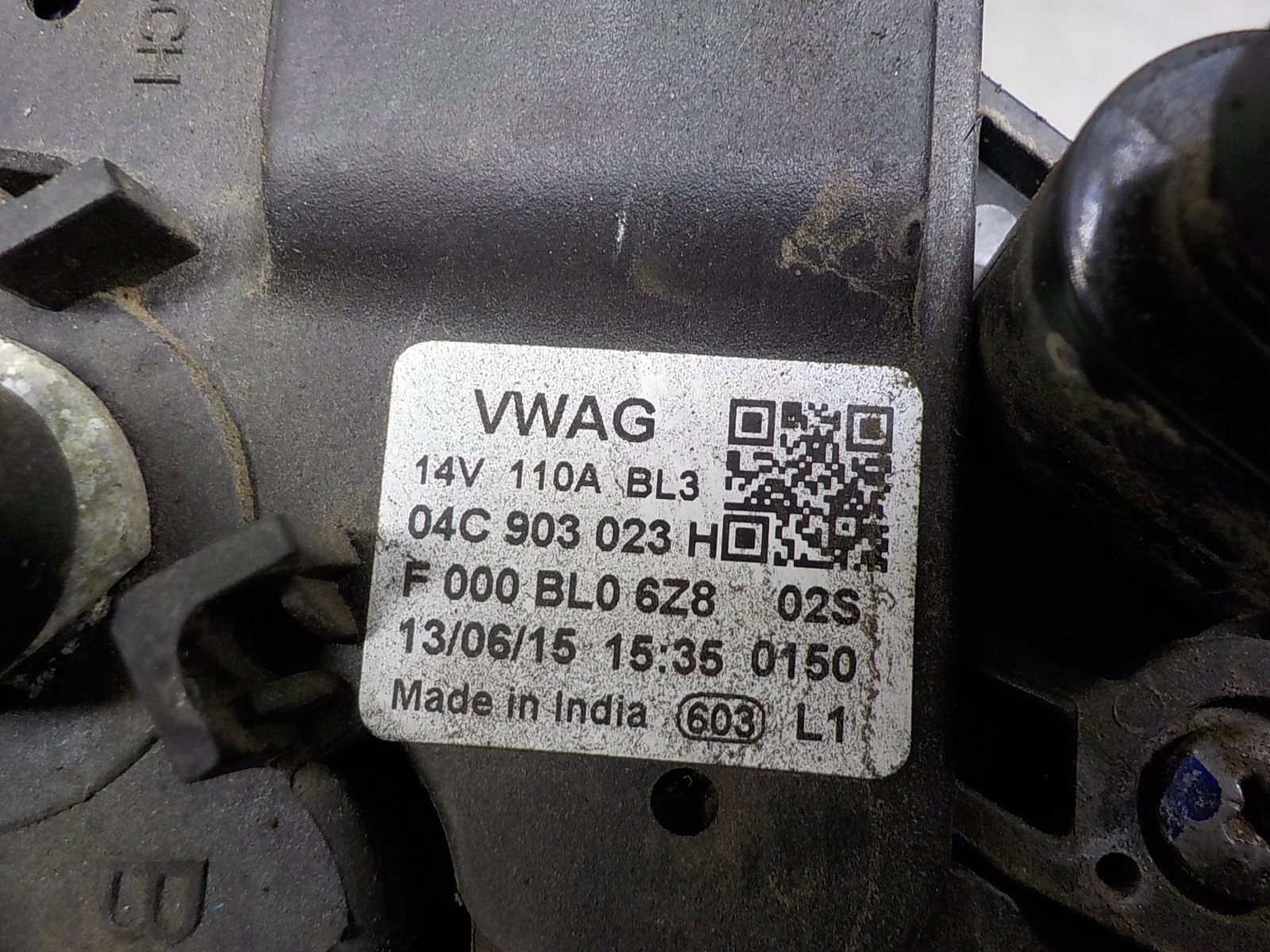VW GOLF VII 1.4 TFSI alternator 04C903023H
