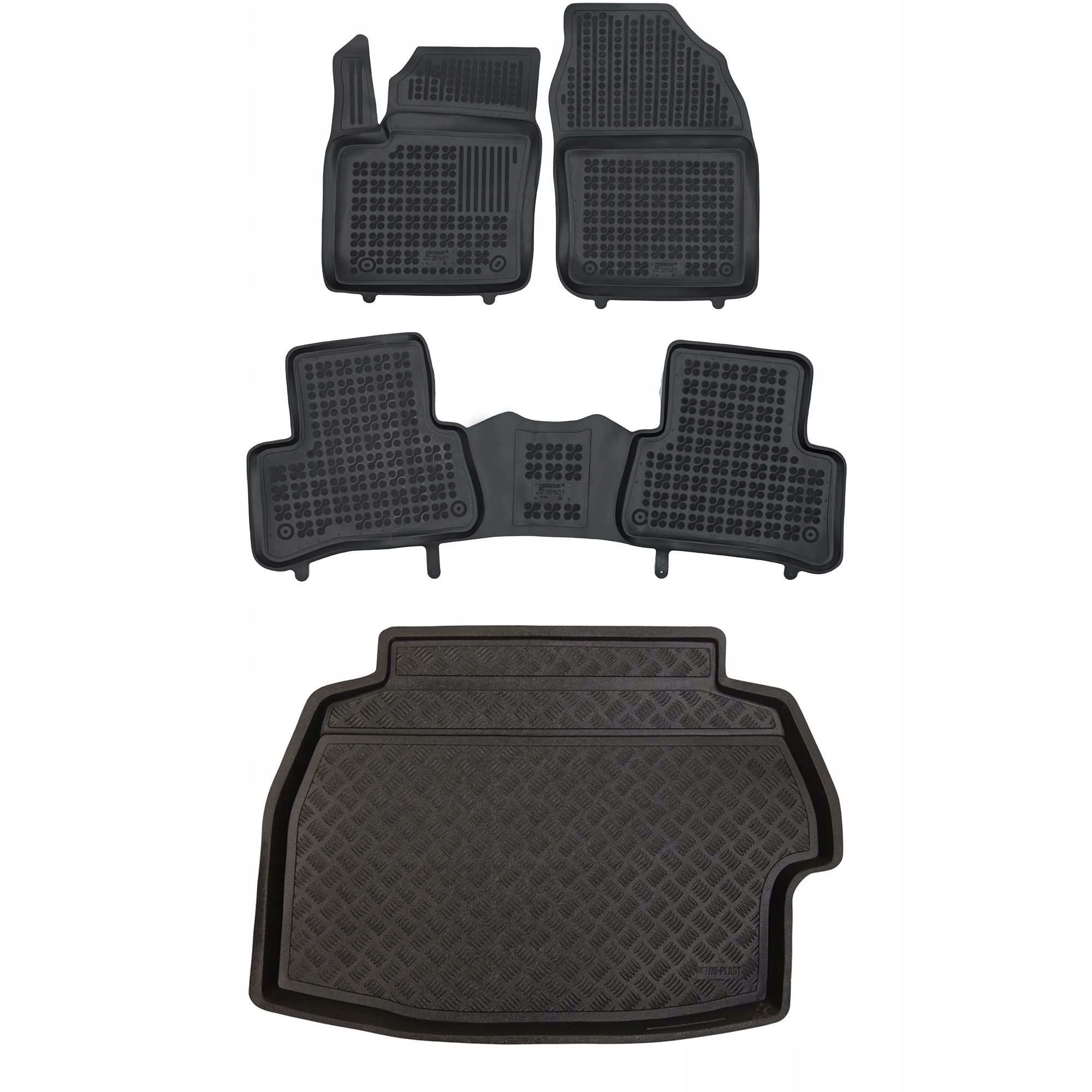 Sada čiernych kobercov plastová rohož pre Toyota C-hr II od roku 2023