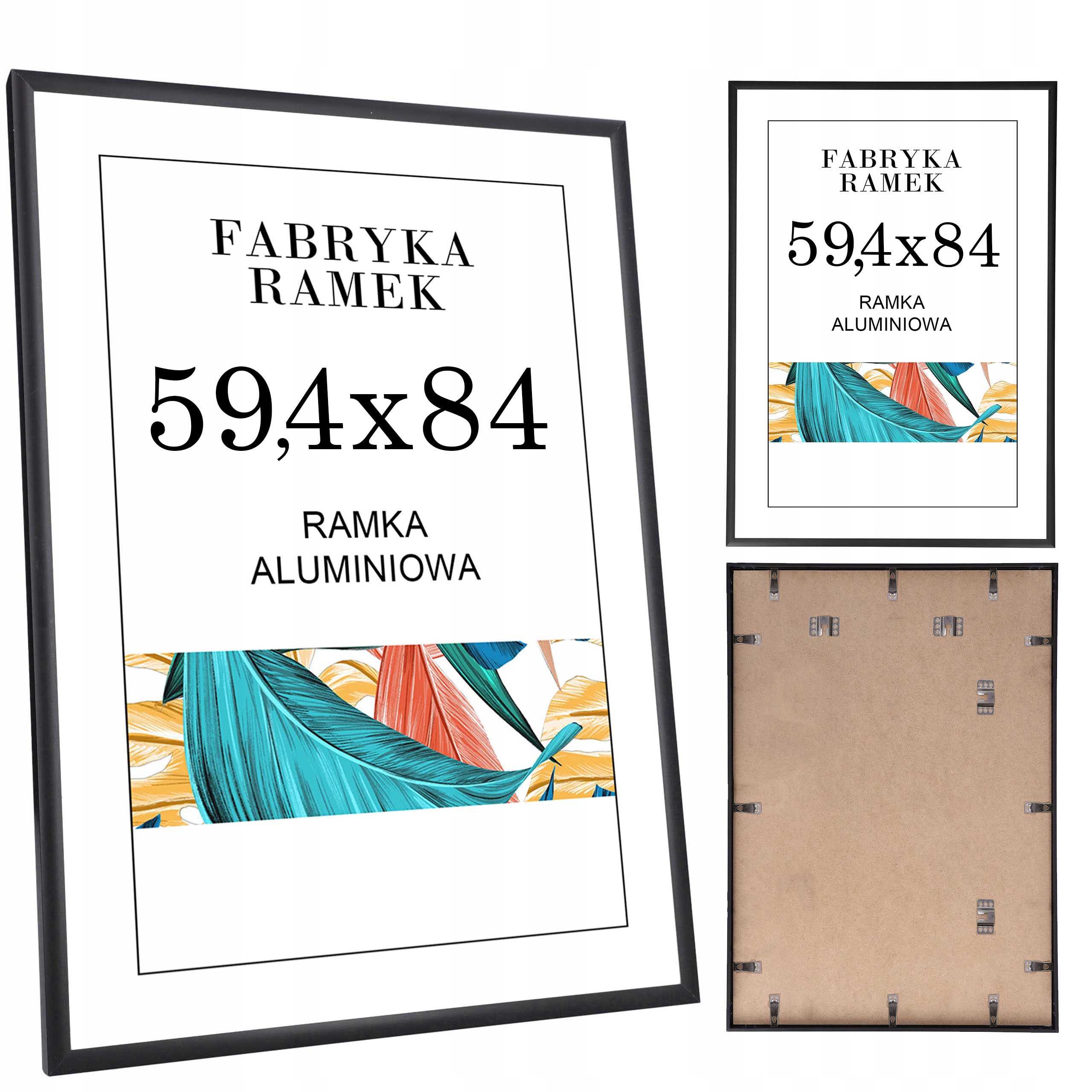 

Ramka A1 ramki na zdjęcia 59x84 aluminiowa czarna