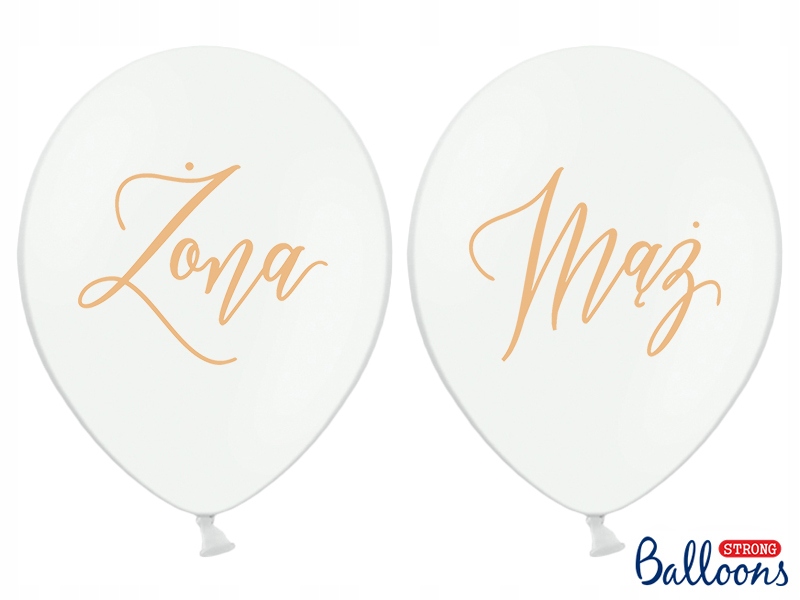 

Balony 30cm Żona Mąż Wesele Dekoracja White 6szt.