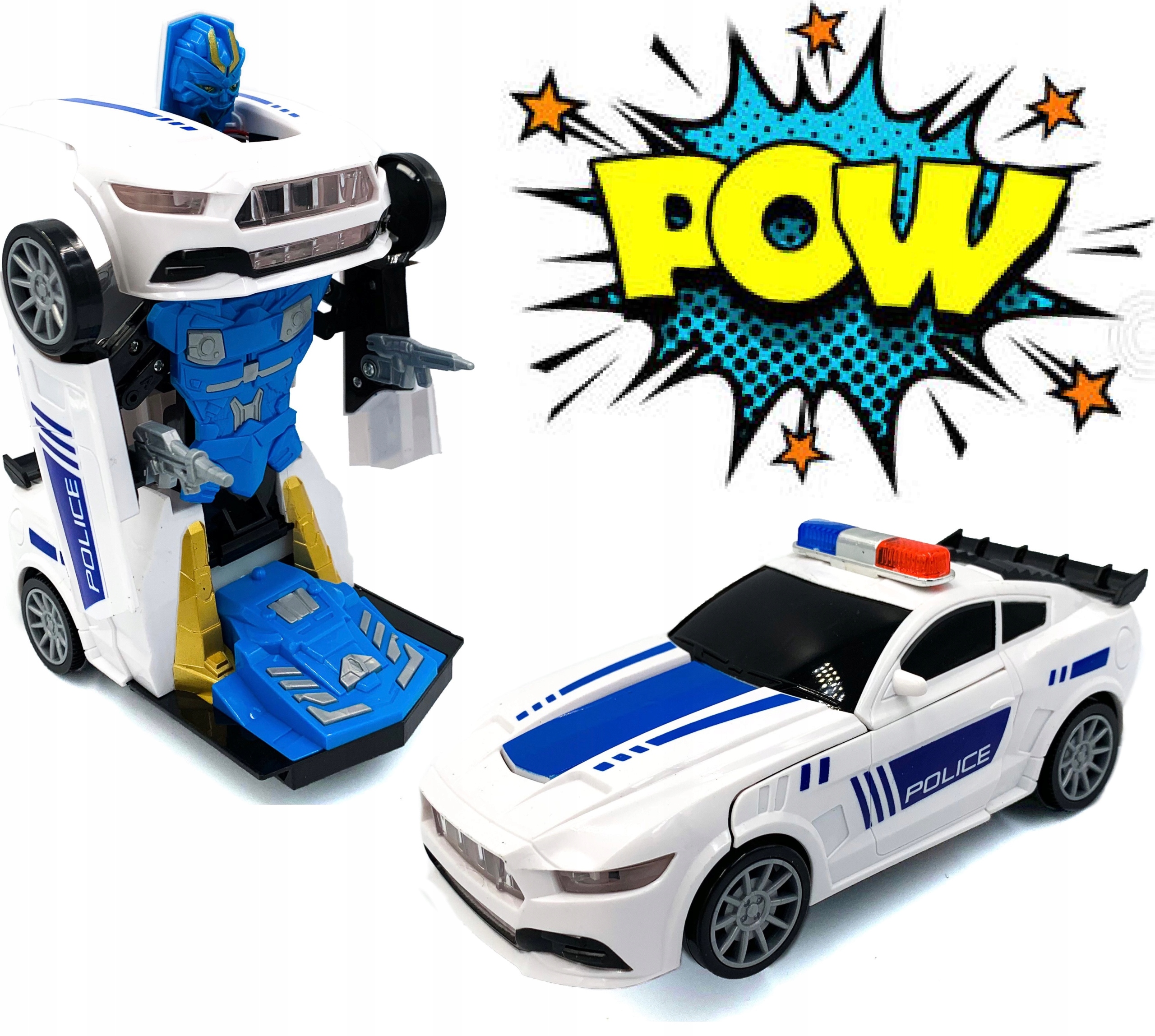 

Auto robot na baterie policja radiowóz
