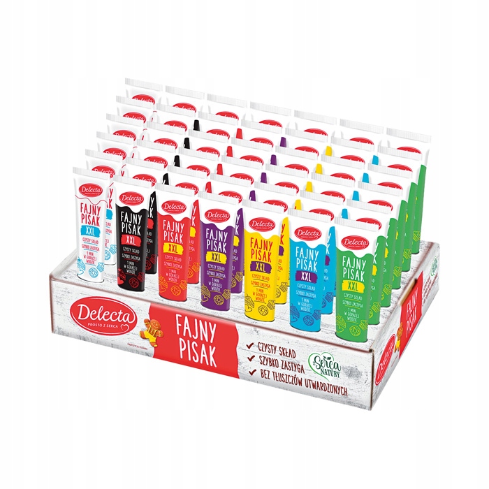 Delecta Pisak XXL 30 g w boxie 42 sztuki mix kolorów