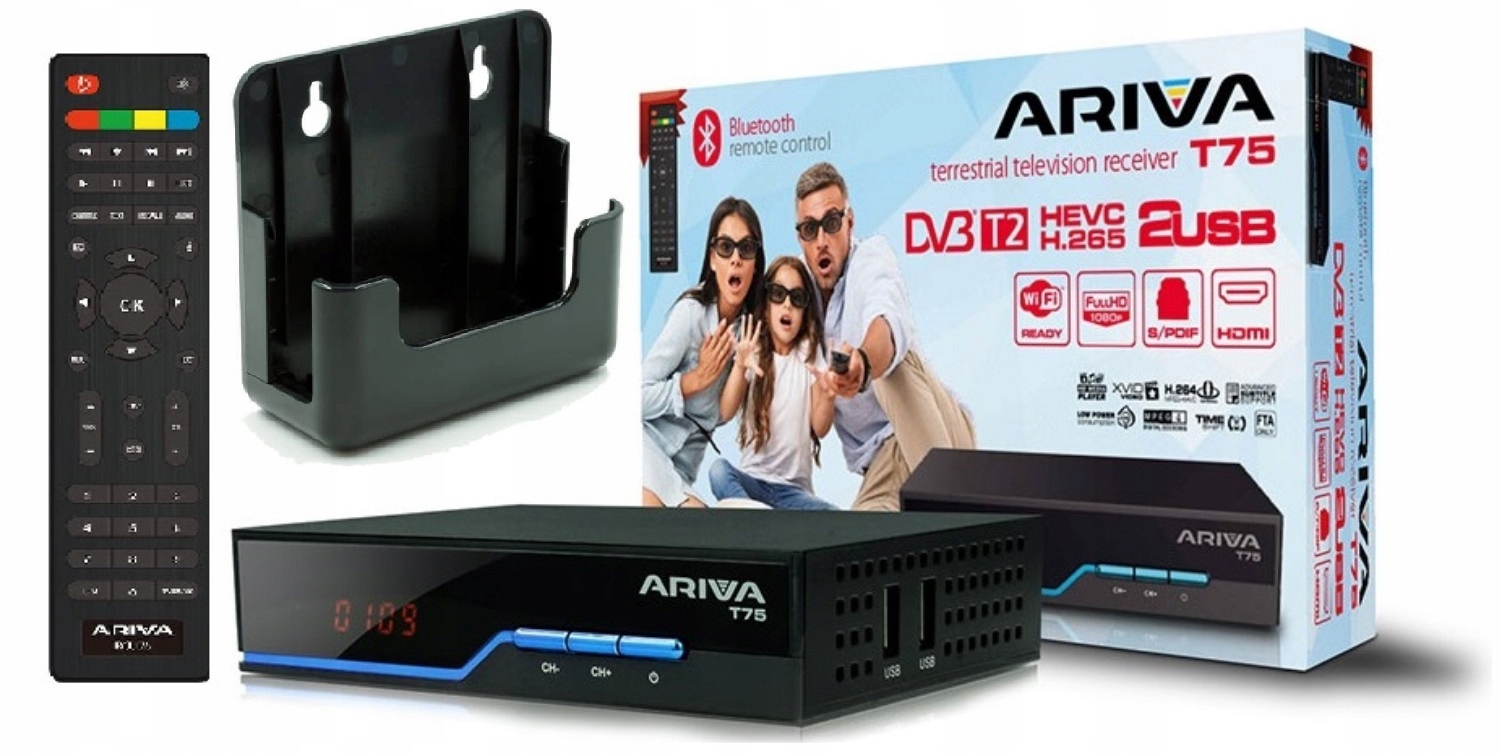 

Dekoder Tuner DVB-T2 Ferguson Ariva T75 Uchwyt