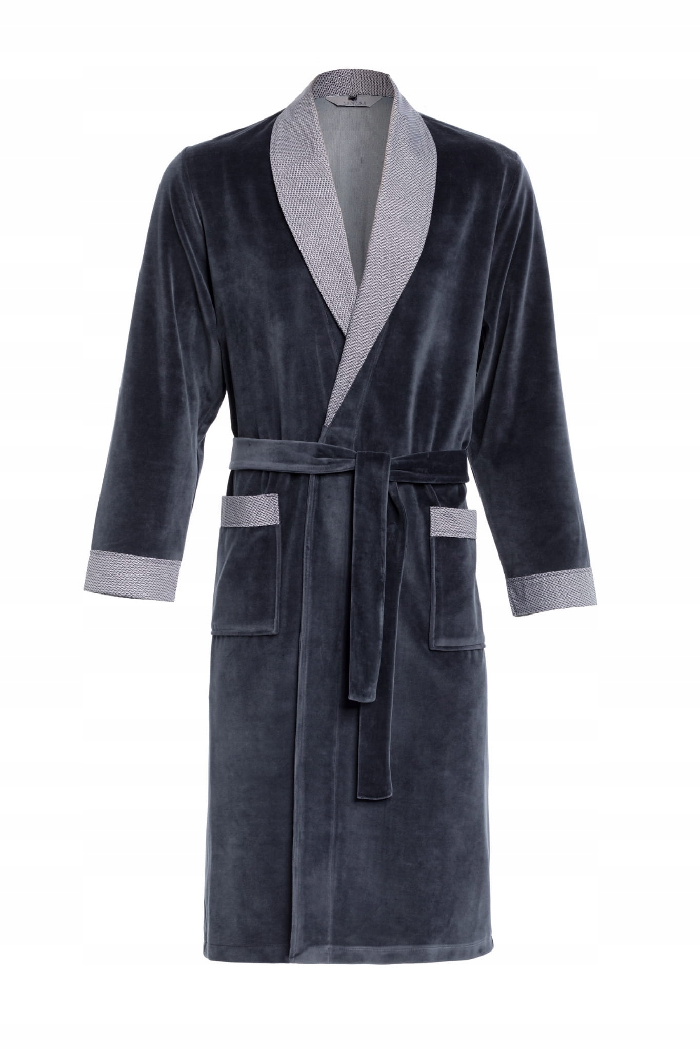 Pánský velurový župan RE-103 Grafitový C1 XXL