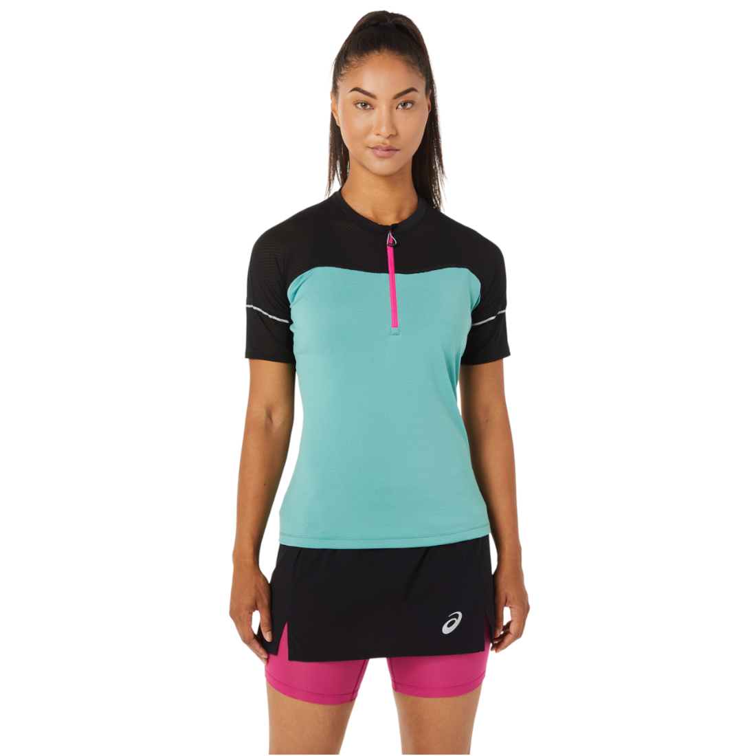 Dámské tričko Asics Fujitrail Top Tee [M] Polyester , modré