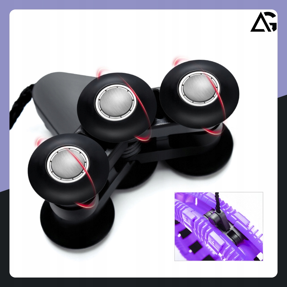 HULA HOP Z OBCIĄŻNIKIEM ODCHUDZAJĄCE Z LICZNIKIEM SMART HULAHOP FIOLETOWE Średnica 45 cm