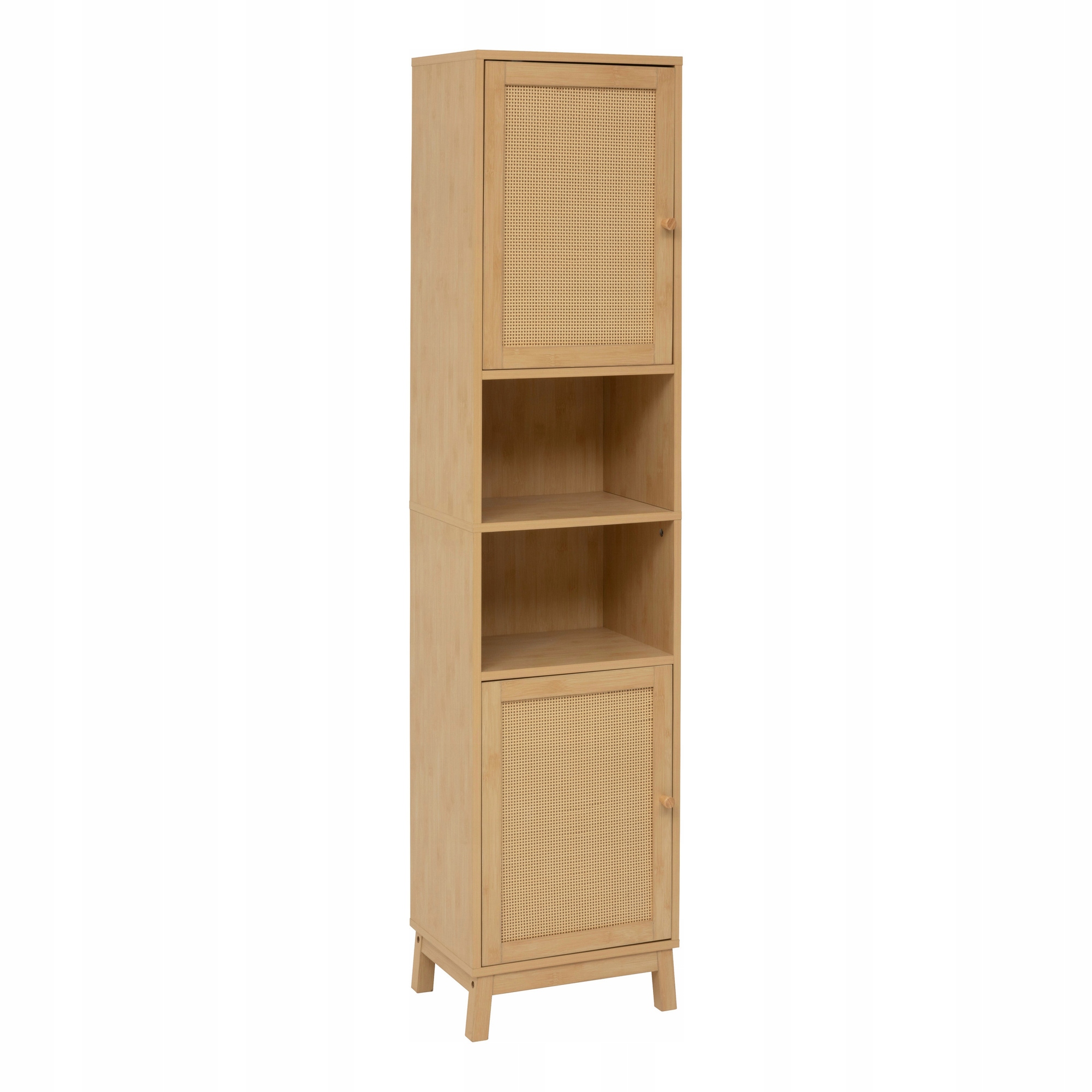 Kúpeľňový Regál So Stĺpikom Mdf Béžový 40 X 30 X 168 CM, Uzamykateľné Skrinky