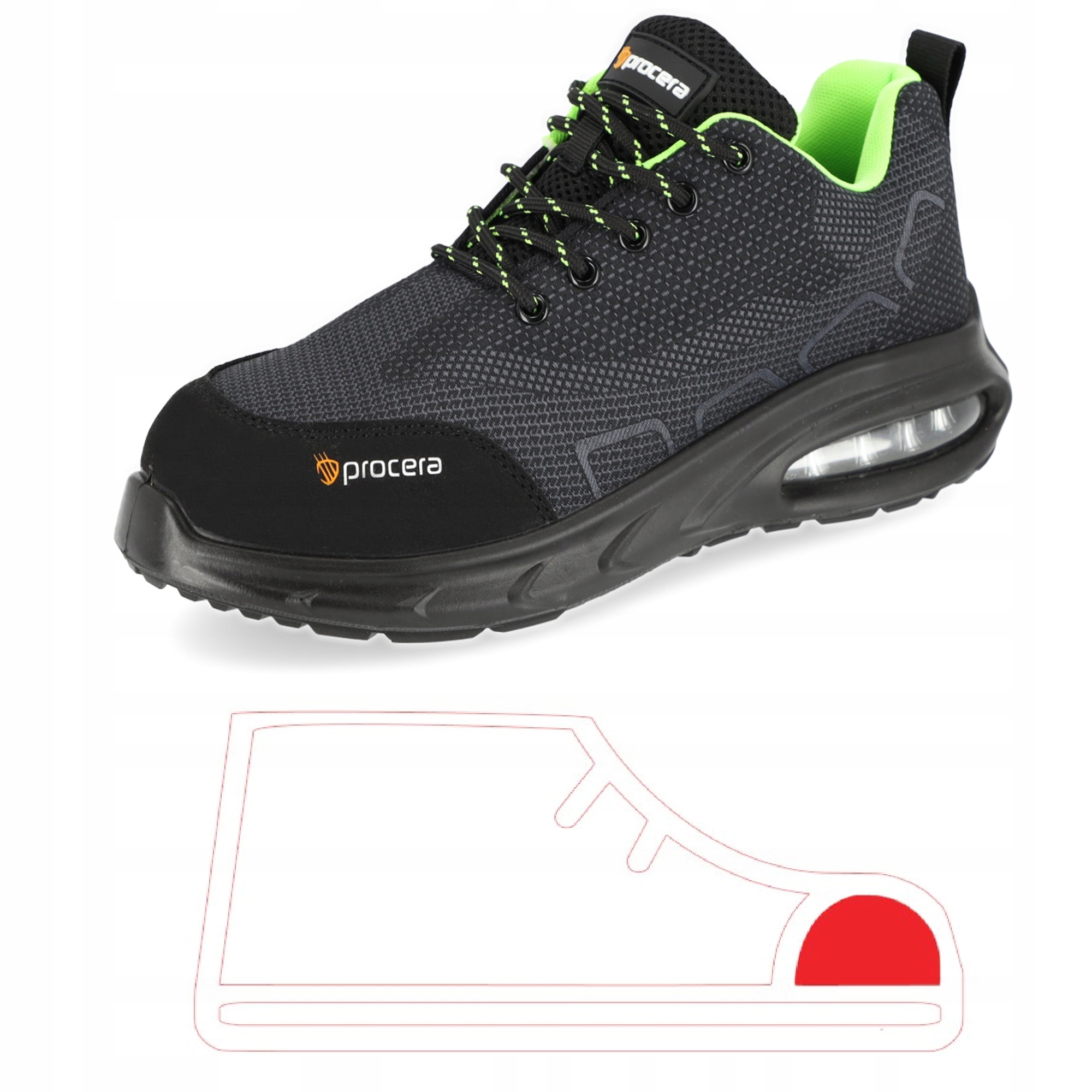 Robocze Buty Lekkie Półbuty Sb Bhp Ochronne Procera Texo-air Step r. 46