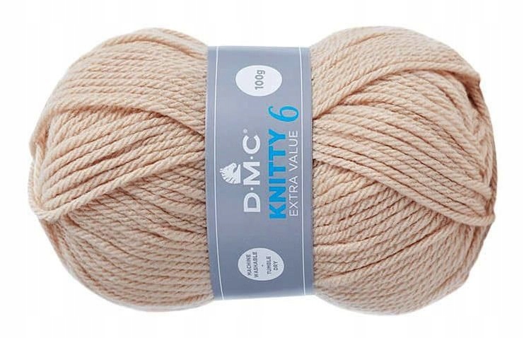 włóczka DMC Knitty 6 kol. 936 beż