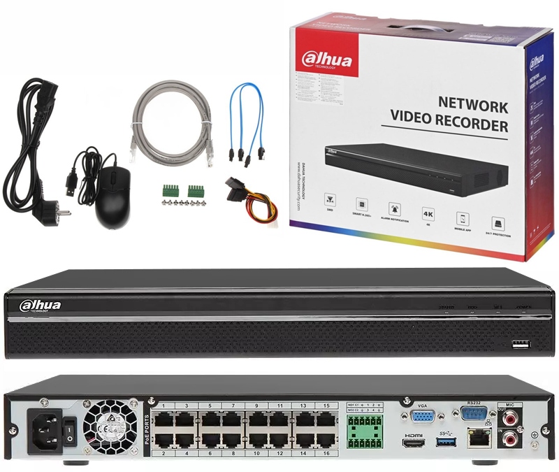 Rejestrator Ip Poe NVR4216-16P-4KS3 16 Kanałów Dahua Do 12MPX