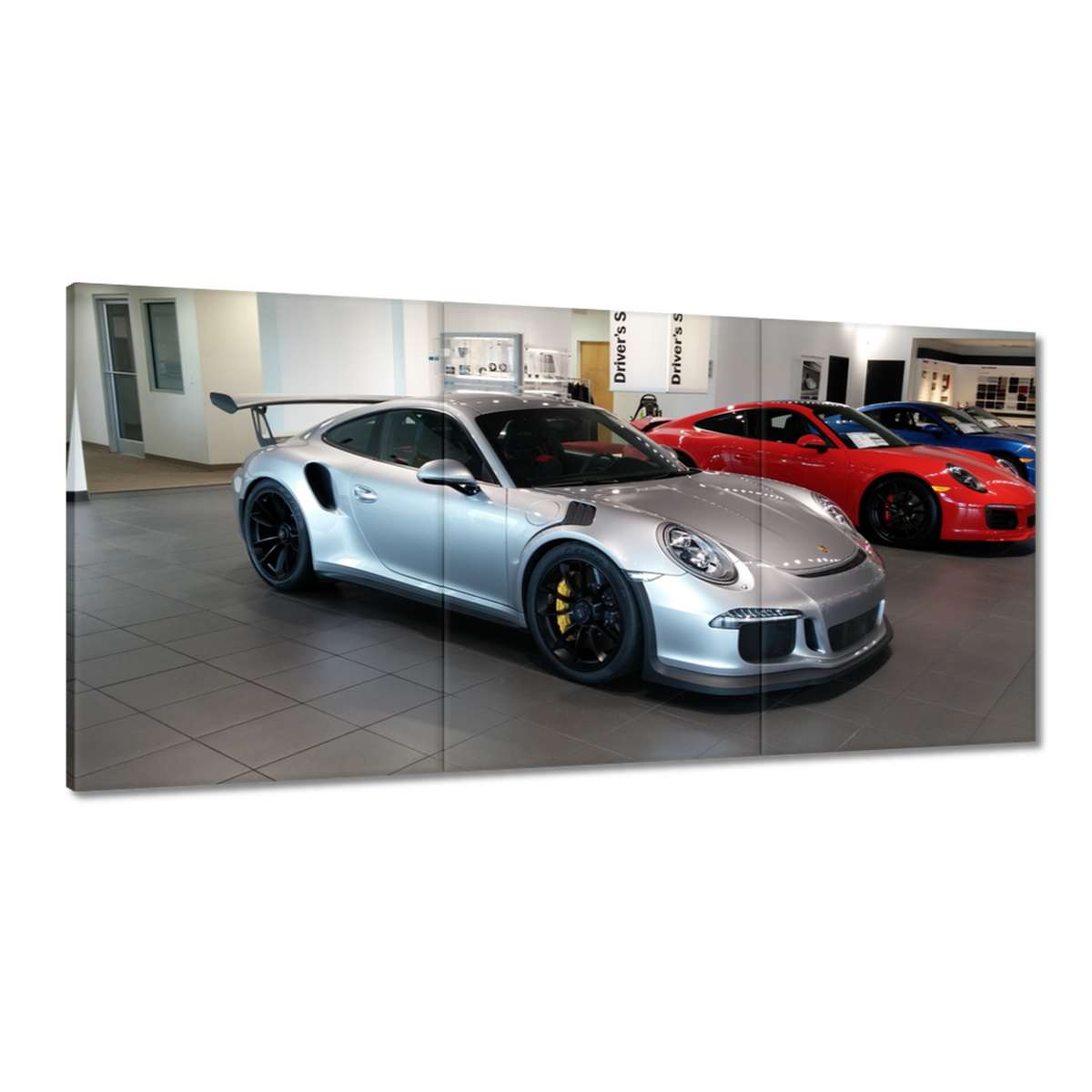 Obrazy 180x90 Strieborné Porsche Auto