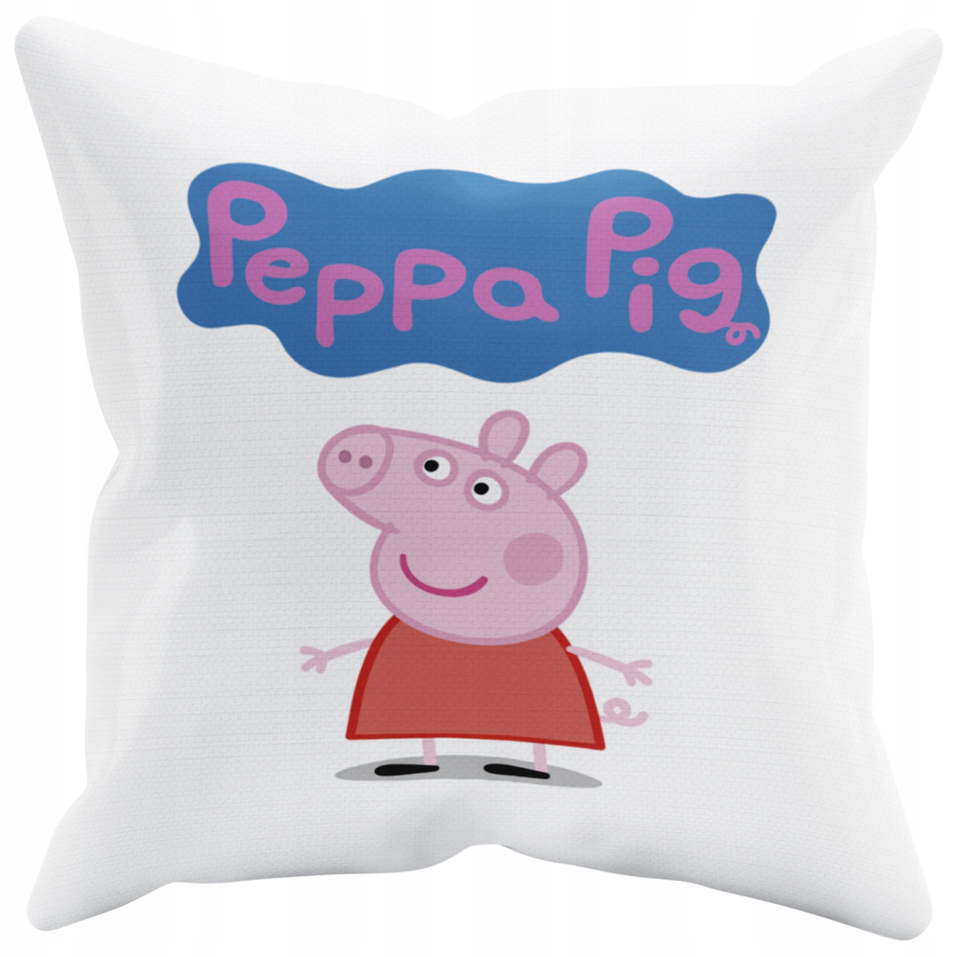 POSZEWKA NA PODUSZKĘ JAŚKA DO PRZEDSZKOLA RÓŻOWA BAJKA + IMIĘ GRATIS Kolor dominujący biel