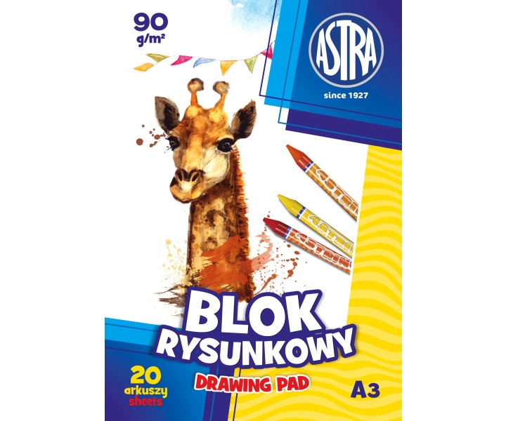 

Astra blok rysunkowy biały A3 20 kartek 90g