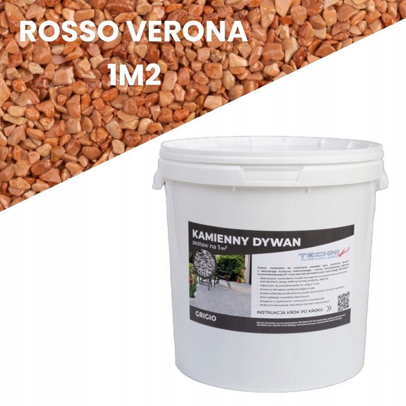 Kamenná podlaha koberec na 1 m2 Rosso Verona
