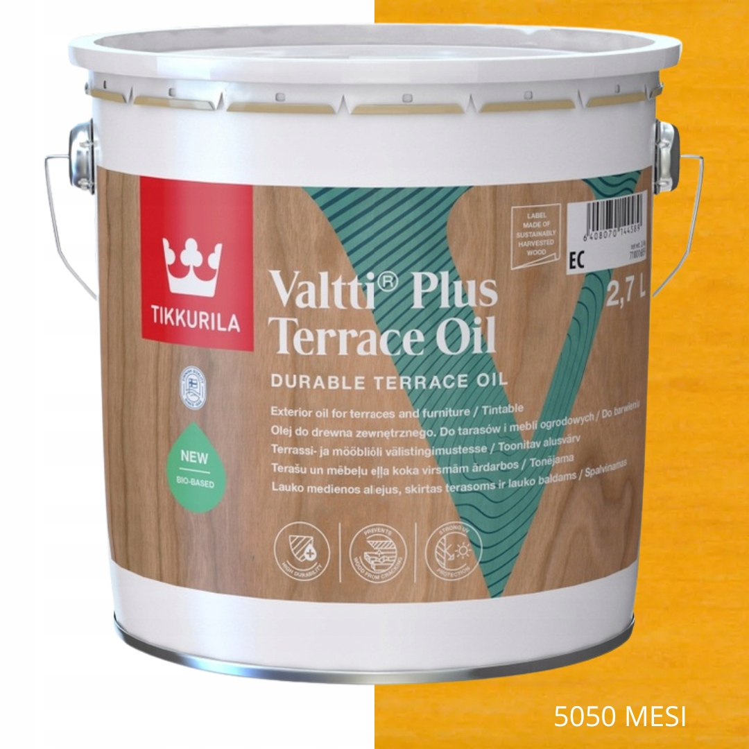 TIKKURILA OLEJ DO DREWNA VALTTI PLUS TERRACE OIL 2,7L KOLOR 5050 MESI