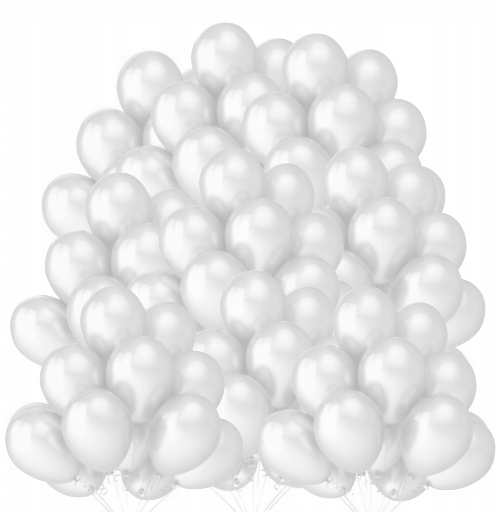 

Balony Białe Metaliczne 100szt ślub urodziny rok