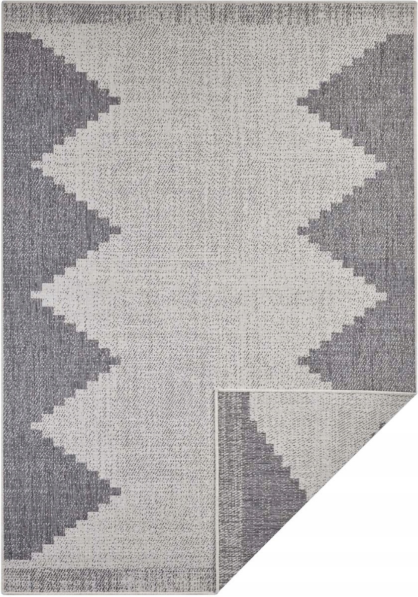 Šedý šnurovací koberec na terasu Diona 120 x 170 cm