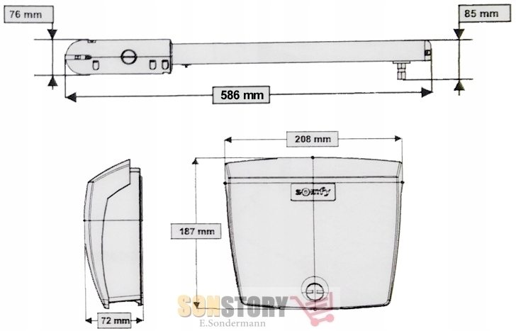 Napęd do bramy automat silnik kpl SOMFY SGS201 +Pilot Marka Somfy