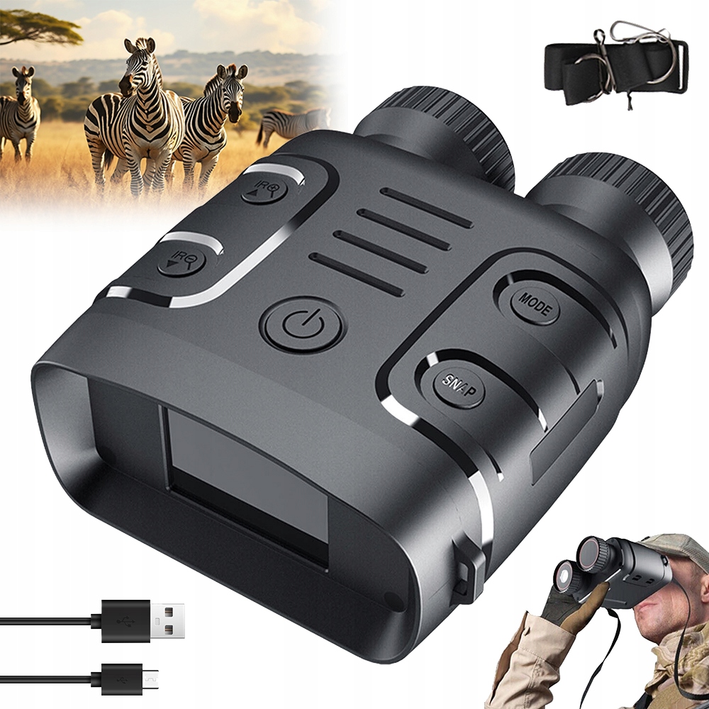 Lornetka Noktowizyjna Myśliwska Na Podczerwień 10X Qhd 2.5K 2000MAH R18