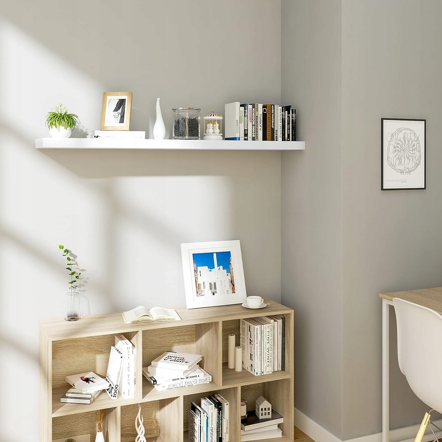 WOLTU Regał ścienny półka naścienna deska loft 60 Szerokość mebla 60 cm