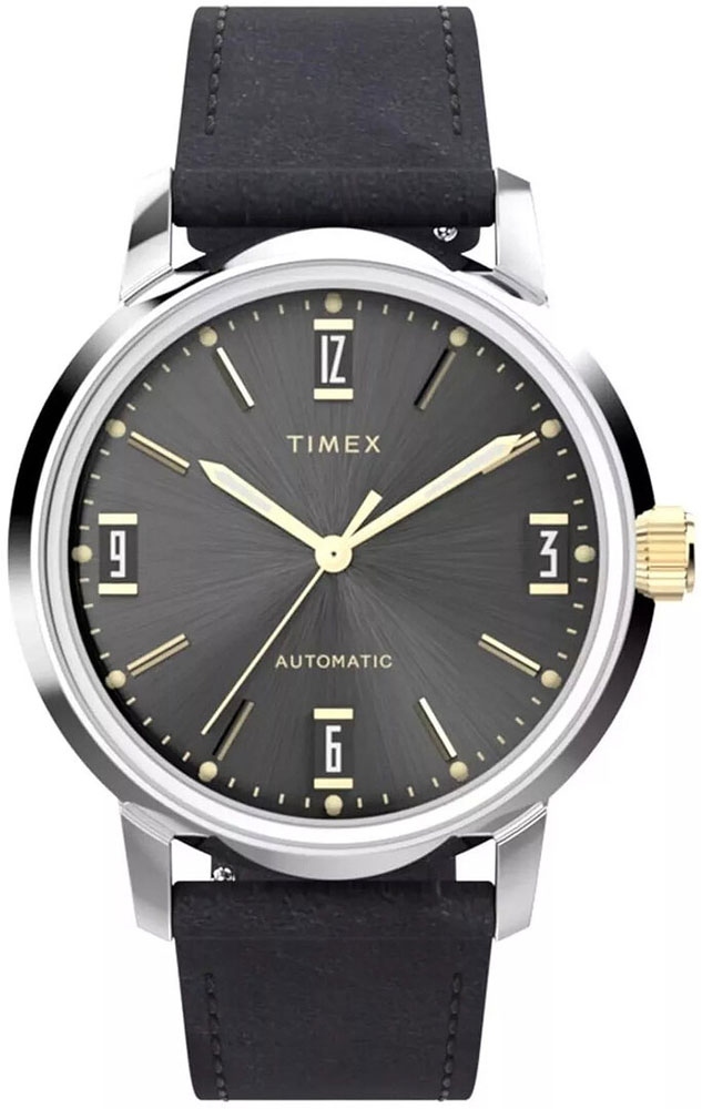 Pánské Hodinky Timex Marlin elegantní zlaté stříbrné TW2W33900 automatické