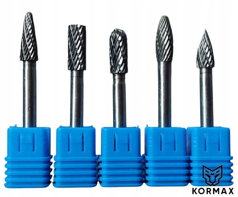 Rychlootáčkový frézovací rotační pilník 8 mm na kov s karbidem Set 5ks