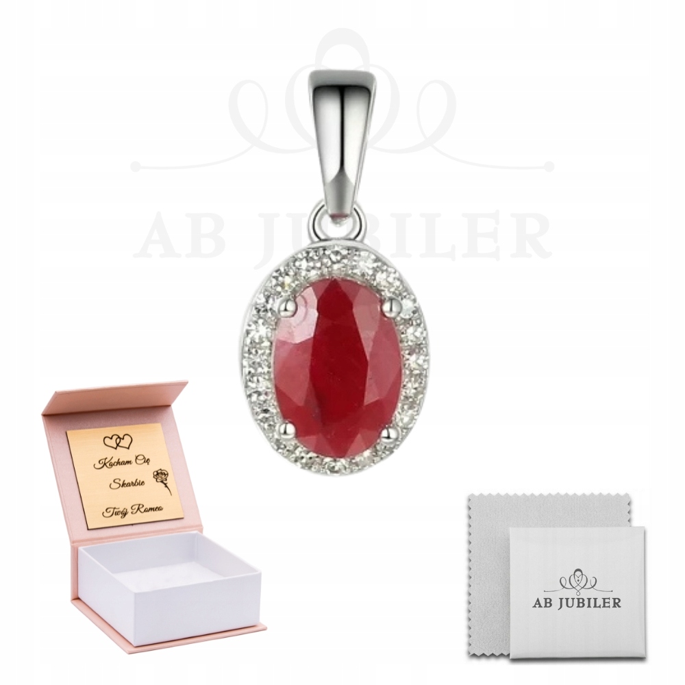 Zlatý přívěsek 585 s velkým Rubín a diamanty, skvělý Dárek , věnování