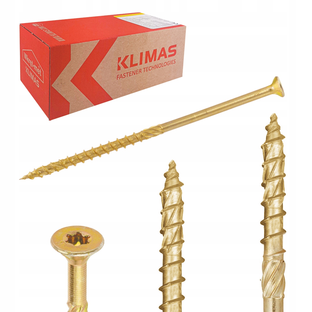Tesařské vruty kuželové torx 6x180 mm 100 kusů