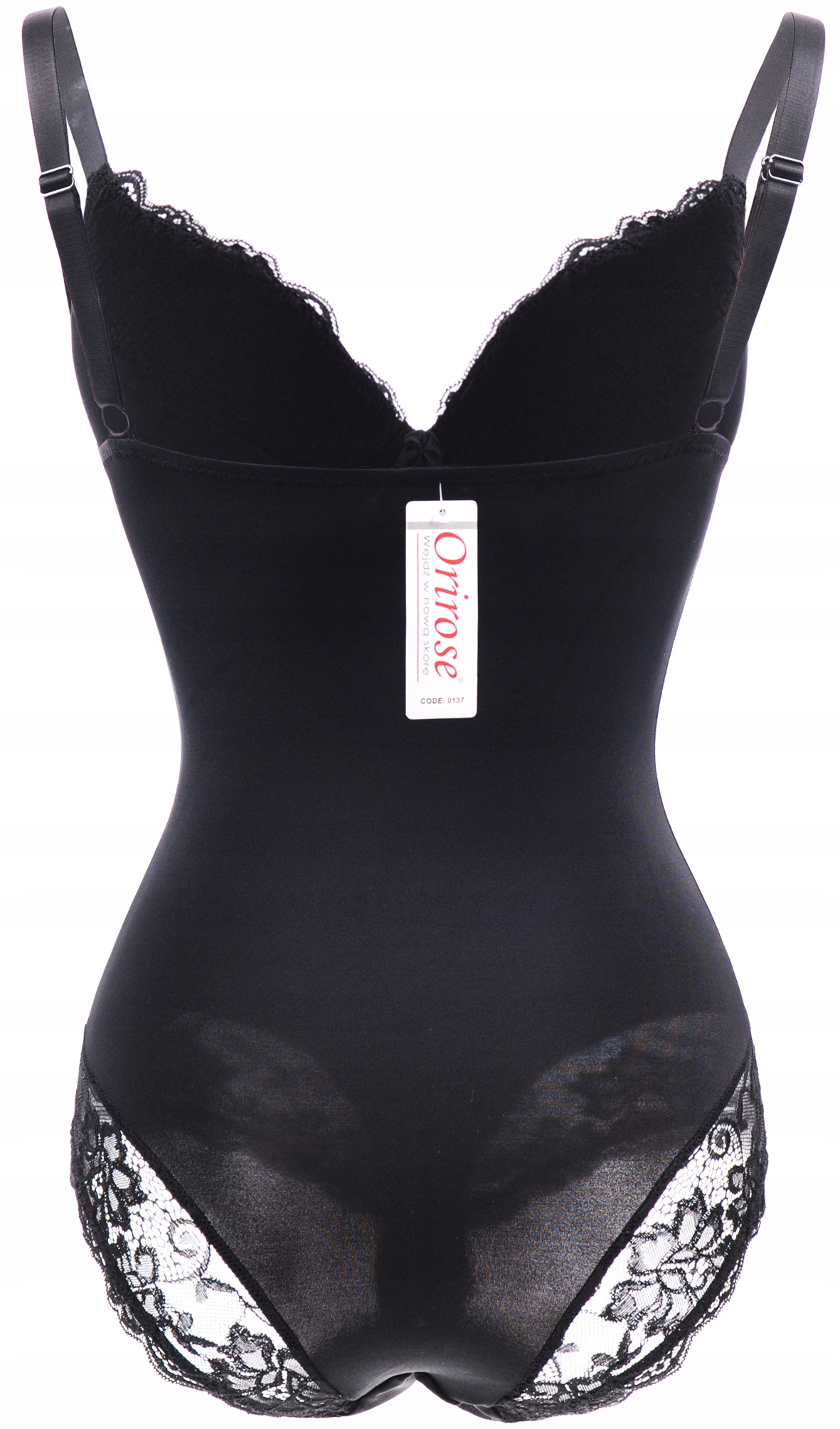 Orirose satynowe BODY WYSZCZUPLAJĄCE modelujące brzuch BIUSTONOSZ push-up Model 0B767