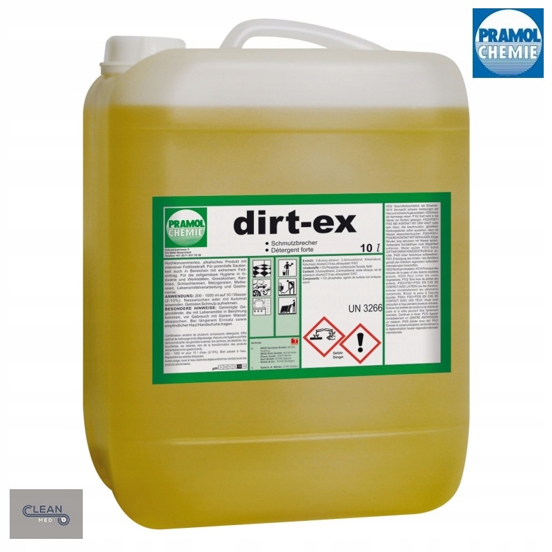 Dirt-ex 10 l Prep silně znečištěných podlah odstraňuje obtížné nečistoty – Pramol