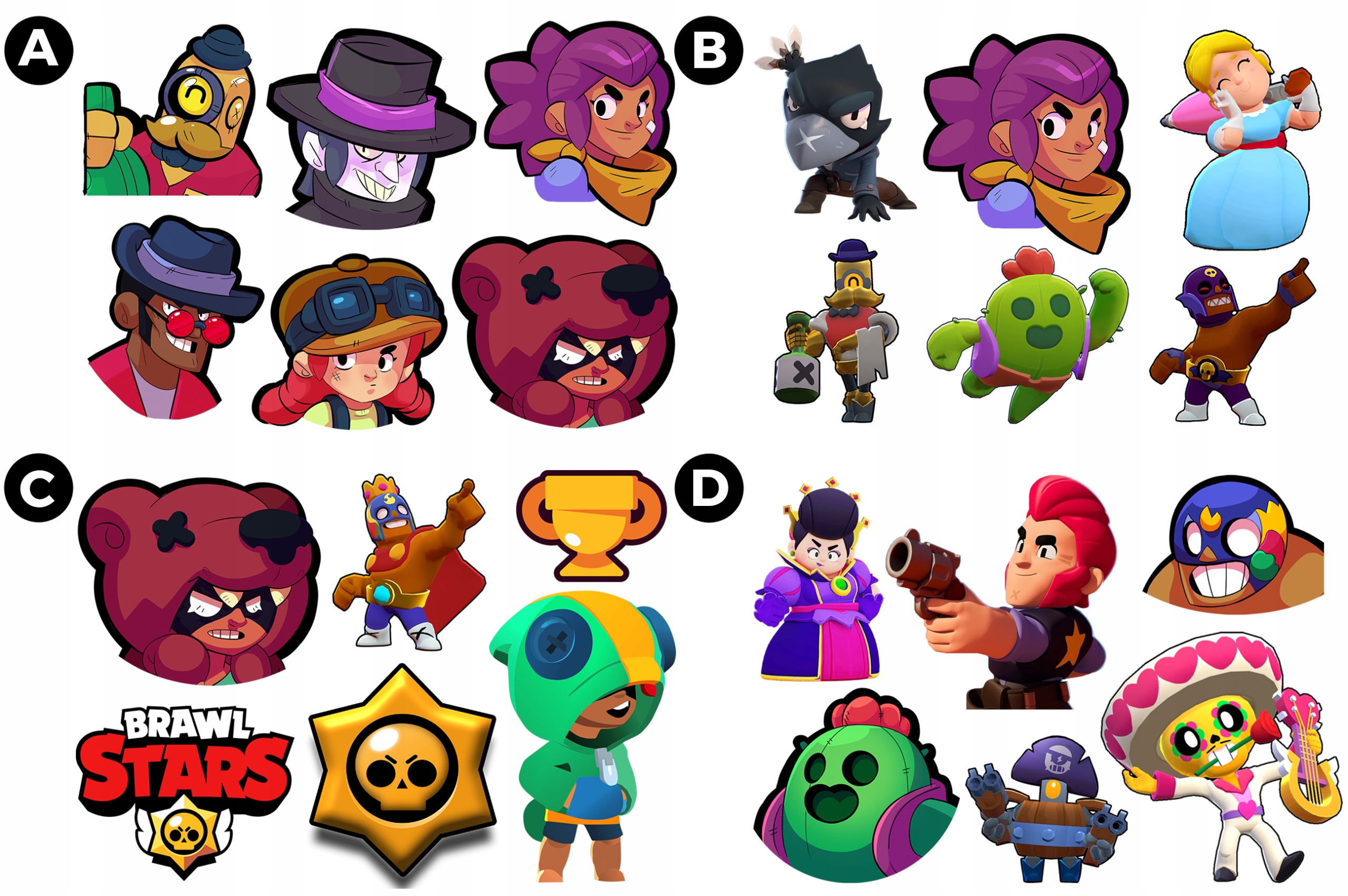 TATUAŻE ZMYWALNE DLA FANA BRAWL STARS SUPER JAKOŚĆ WIELE WZORÓW Marka inny