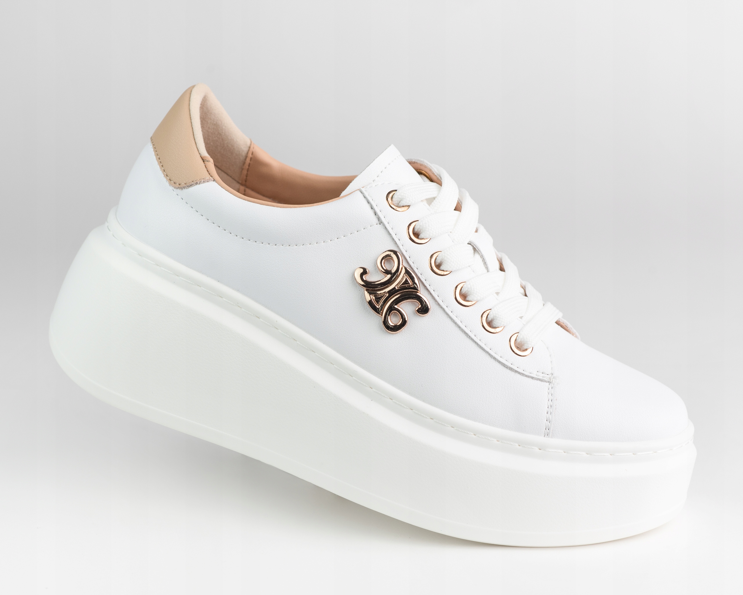 Dámské tenisky na platformě Boshimao Bsm Y138 polobotky bílé 39